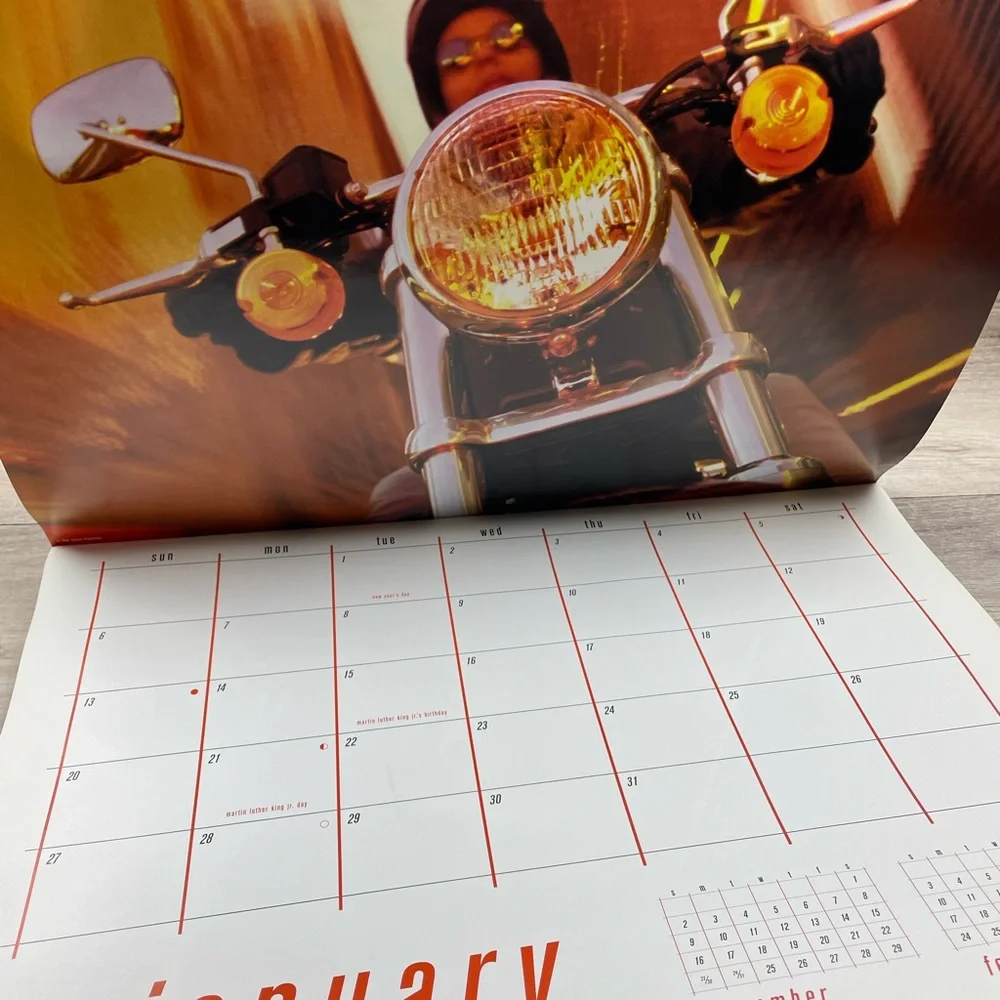 Harley Davidson 2002 Wall Calendar Motorcycles Use Again in 2030! Y2K